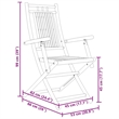 vidaXL Bamboo Bistro Set in Natural