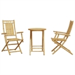vidaXL Bamboo Bistro Set in Natural