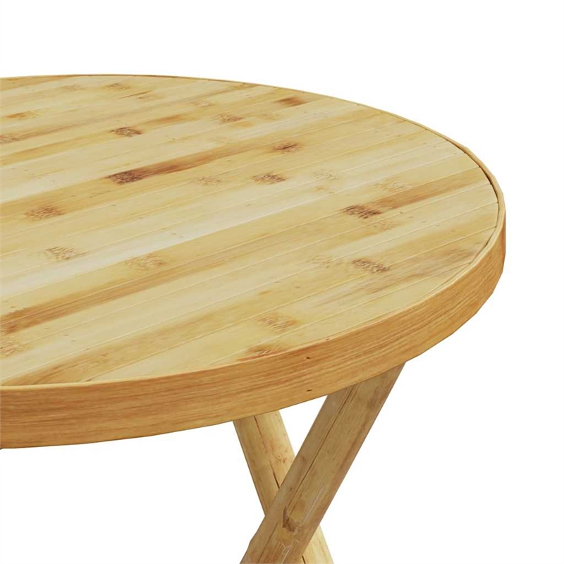 vidaXL Bamboo Bistro Set in Natural
