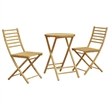 vidaXL Bamboo Standard Bistro Set in Natural