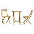vidaXL Bamboo Standard Bistro Set in Natural