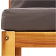vidaXL 6 Piece Solid Acacia Wood Sofa Set in Gray