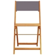 vidaXL 3 Piece Solid Acacia Wood Bistro Set in Anthracite
