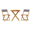 vidaXL 3 Piece Solid Acacia Wood Bistro Set in Anthracite