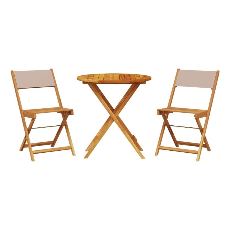 vidaXL Solid Acacia Wood Medium Bistro Set