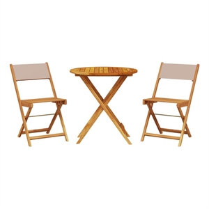 vidaXL Solid Acacia Wood Medium Bistro Set