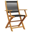 vidaXL Solid Acacia Wood Small Bistro Set in Black