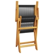 vidaXL Solid Acacia Wood Small Bistro Set in Black