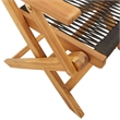 vidaXL Solid Acacia Wood Small Bistro Set in Black