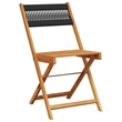 vidaXL 3 Piece Solid Acacia Wood Bistro Set in Black