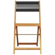 vidaXL 3 Piece Solid Acacia Wood Bistro Set in Black
