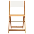vidaXL Solid Acacia Wood Small Bistro Set in White/Cream
