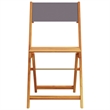 vidaXL 3 Piece Solid Acacia Wood Small Bistro Set in Anthracite