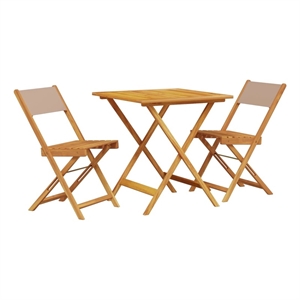 vidaXL Solid Acacia Wood Bistro Set