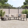 vidaXL Steel Large Bench in Black