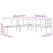 vidaXL Steel Large Bench in Black
