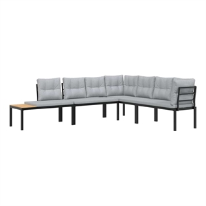 vidaXL Steel Large Bench in Black