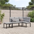vidaXL Steel Medium Bench in Black