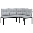 vidaXL Steel Medium Bench in Black