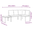 vidaXL Steel Medium Bench in Black