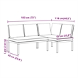 vidaXL 2 Piece Aluminum Sofa Set in Black/Anthracite