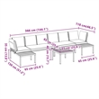 vidaXL 5 Piece Aluminum Sofa Set in Black/Anthracite