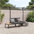 vidaXL 2 Piece Aluminum Sofa Set in Black/Anthracite
