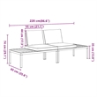 vidaXL 2 Piece Aluminum Sofa Set in Black/Anthracite