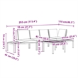 vidaXL 4 Piece Aluminum Sofa Set in Black/Brown/Anthracite