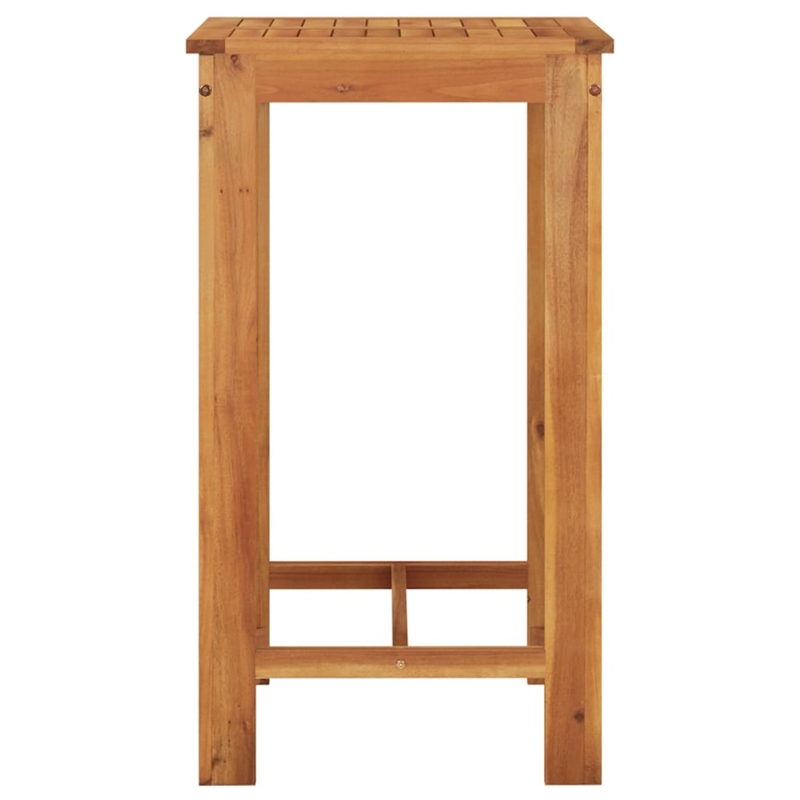 vidaXL 5 Piece Solid Acacia Wood Bar Set in Gray/Anthracite