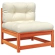 vidaXL 6 Piece Wood Patio Sofa Set in Brown/Cream