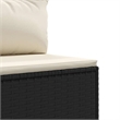 vidaXL 5 Piece Poly Rattan Lounge Set in Black/Cream