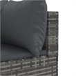 vidaXL 5 Piece Poly Rattan Lounge Set in Gray/Anthracite