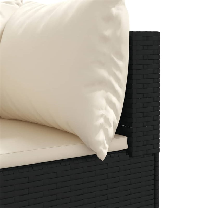 vidaXL 10 Piece Patio Sofa Set in Black/White/Cream