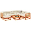vidaXL Wood Large Sofa Set in Brown