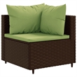 vidaXL 6 Piece Poly Rattan Lounge Set in Green/Brown