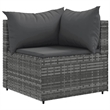 vidaXL 11 Piece Poly Rattan Patio Sofa Set in Gray