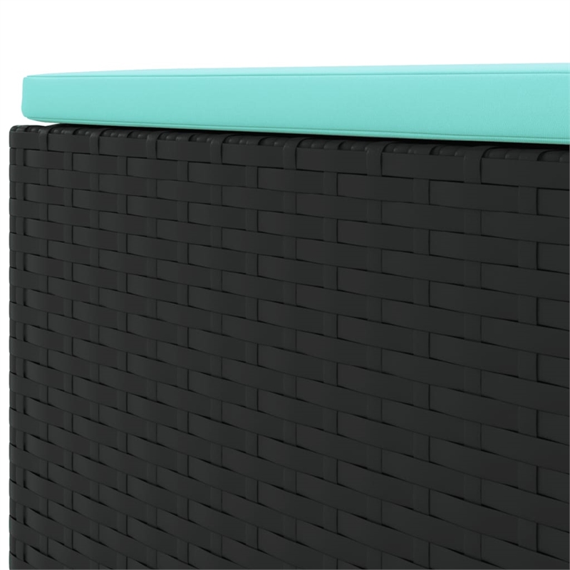 vidaXL 4 Piece Lounge Set in Black/Blue