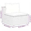 vidaXL 7 Piece Poly Rattan Large Lounge Set in White/Brown/Cream