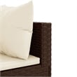 vidaXL 6 Piece Steel Lounge Set in Brown/Cream