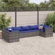 vidaXL 7 Piece Steel Small Lounge Set in Gray