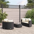 vidaXL 5 Piece Steel Patio Sofa Set in Black/White/Cream