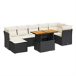 vidaXL 8 Piece Solid Acacia Wood Sofa Set