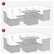 vidaXL 8 Piece Solid Acacia Wood Sofa Set in Gray/Beige