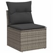 vidaXL 6 Piece Solid Acacia Wood Sofa Set in Gray