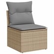 vidaXL 9 Piece Solid Acacia Wood Sofa Set in Gray/Beige