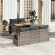 vidaXL 6 Piece Steel Sofa Set in Gray