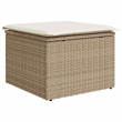 vidaXL 8 Piece Solid Acacia Wood Sofa Set in White/Cream/Beige