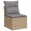 vidaXL 7 Piece Solid Acacia Wood Sofa Set in Beige
