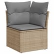 vidaXL 7 Piece Solid Acacia Wood Sofa Set in Beige